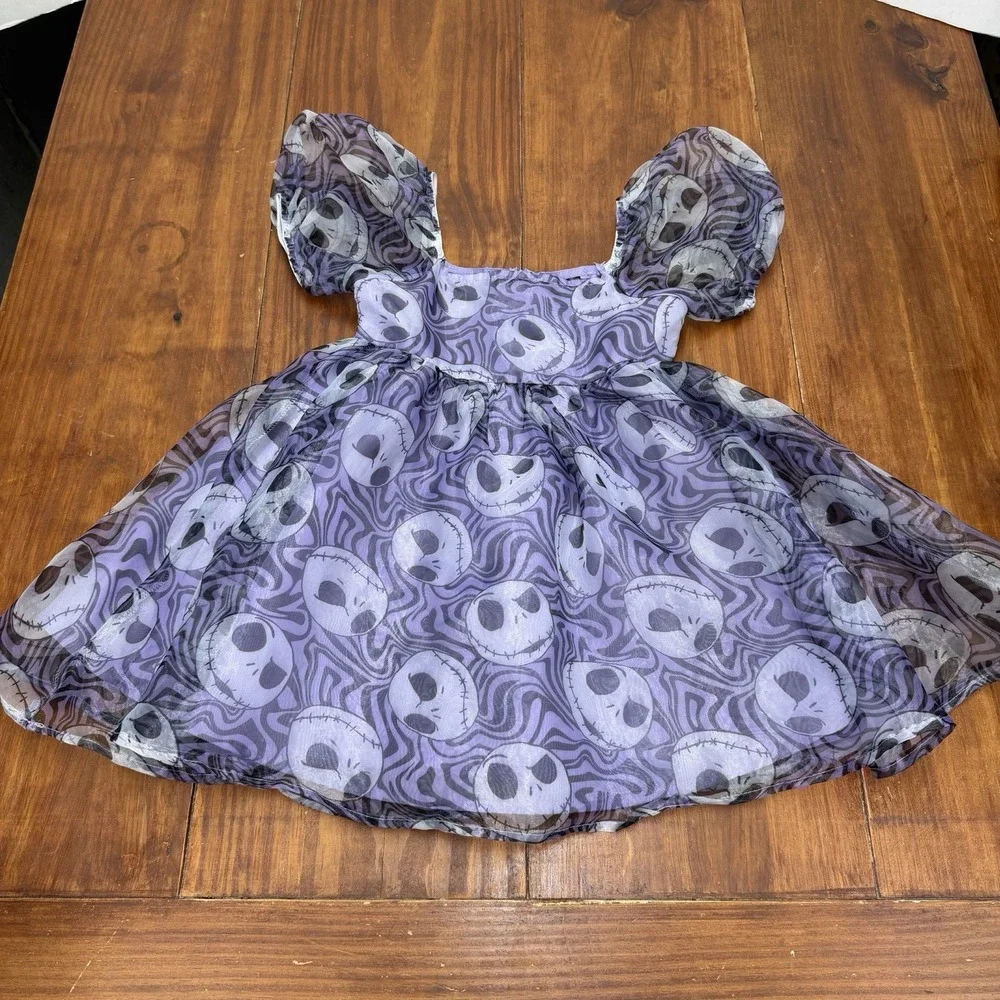 Disney's Nightmare Before Christmas Girls Size XS 4/5 Jack Skellington Dress